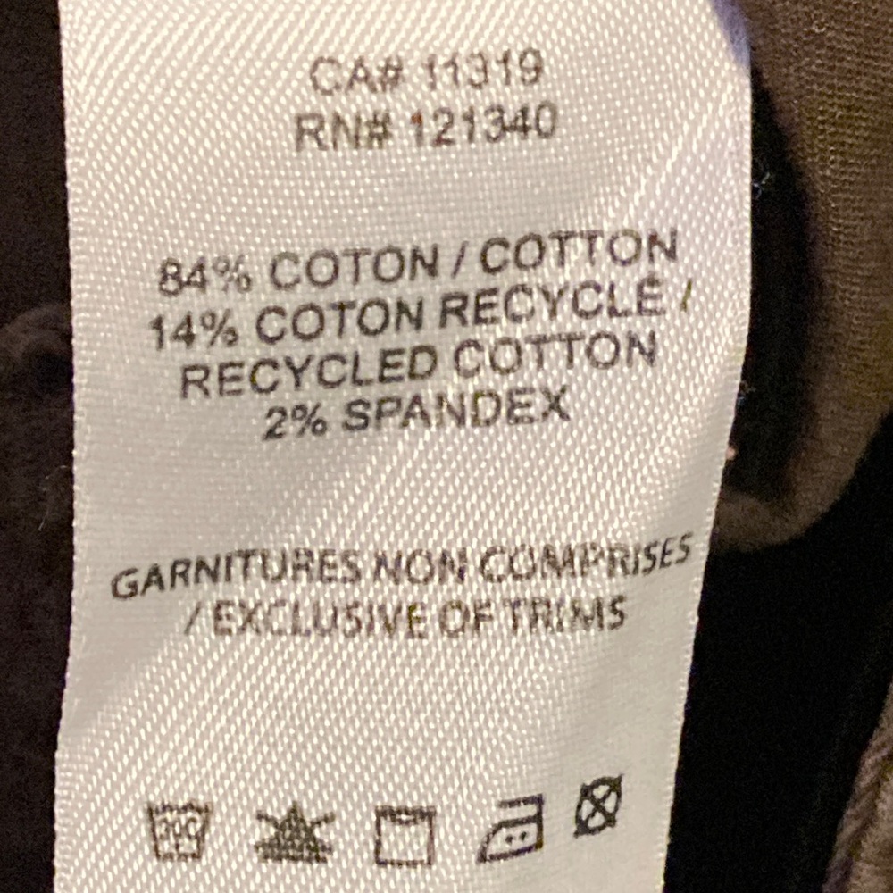 Garage Brown Low Rise Wide Leg Cargo Pants Size 1 Utility Streetwear Y2K - Picture 3 of 7